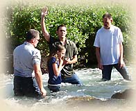 Brandon Day's first baptisim