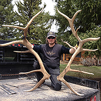 Wayne Boyd with antlers